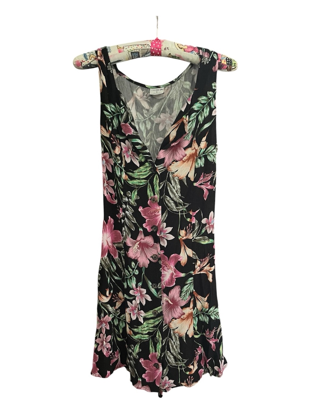 Hurley tropical print mini dress size small